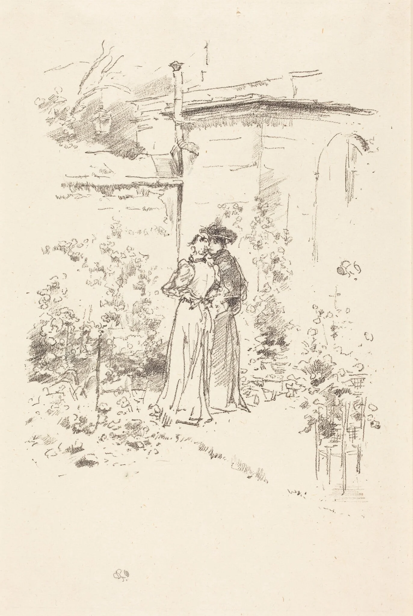 Confidences in the Garden, detail