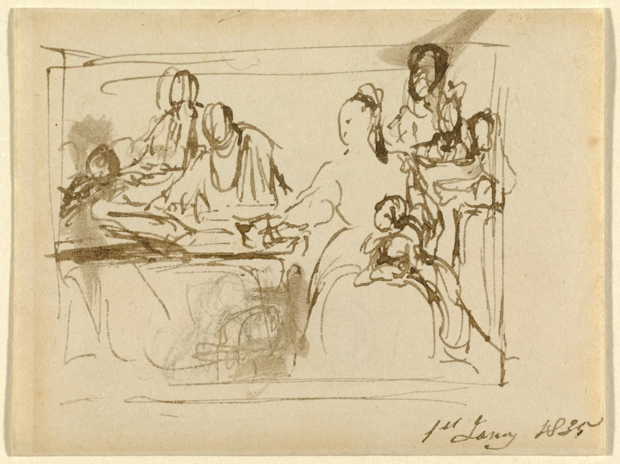 A Family Group, detail