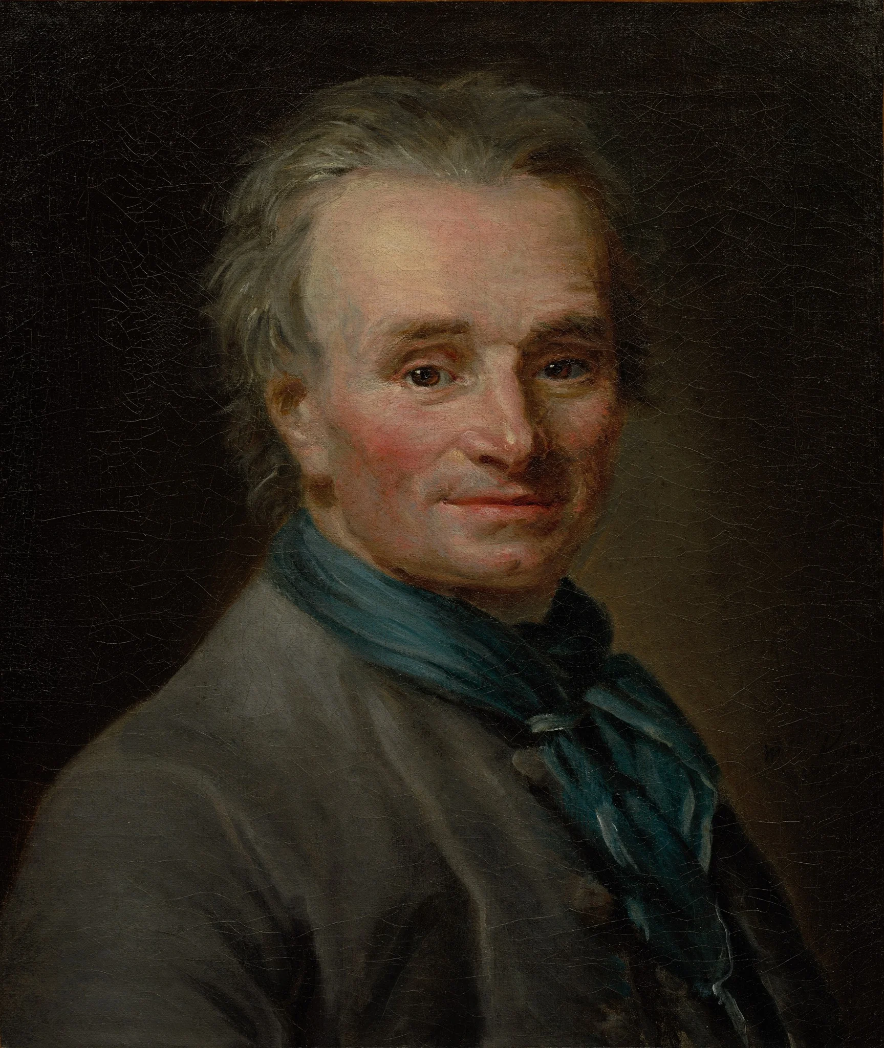 Portrait of Jean-Baptiste Lemoyne the Younger, detail