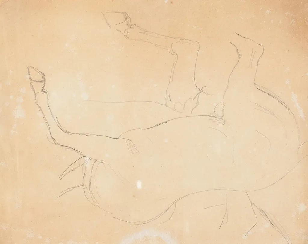 Study of a Horse [verso], by William Etty, graphite, 1807