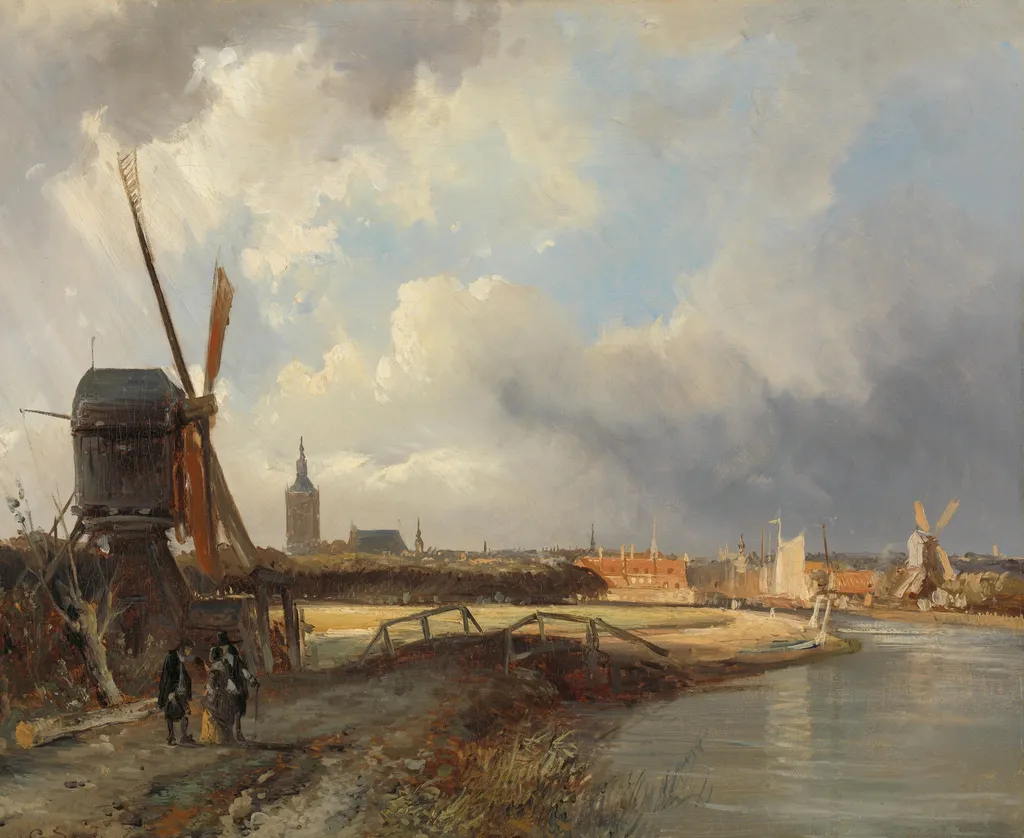 Gezicht op Den Haag, by Cornelis Springer, unspecified, 1850