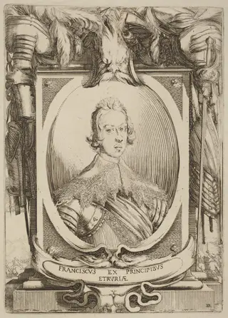 Francesco de Medici, Prince of Tuscany, by Stefano Della Bella, ink, 1637