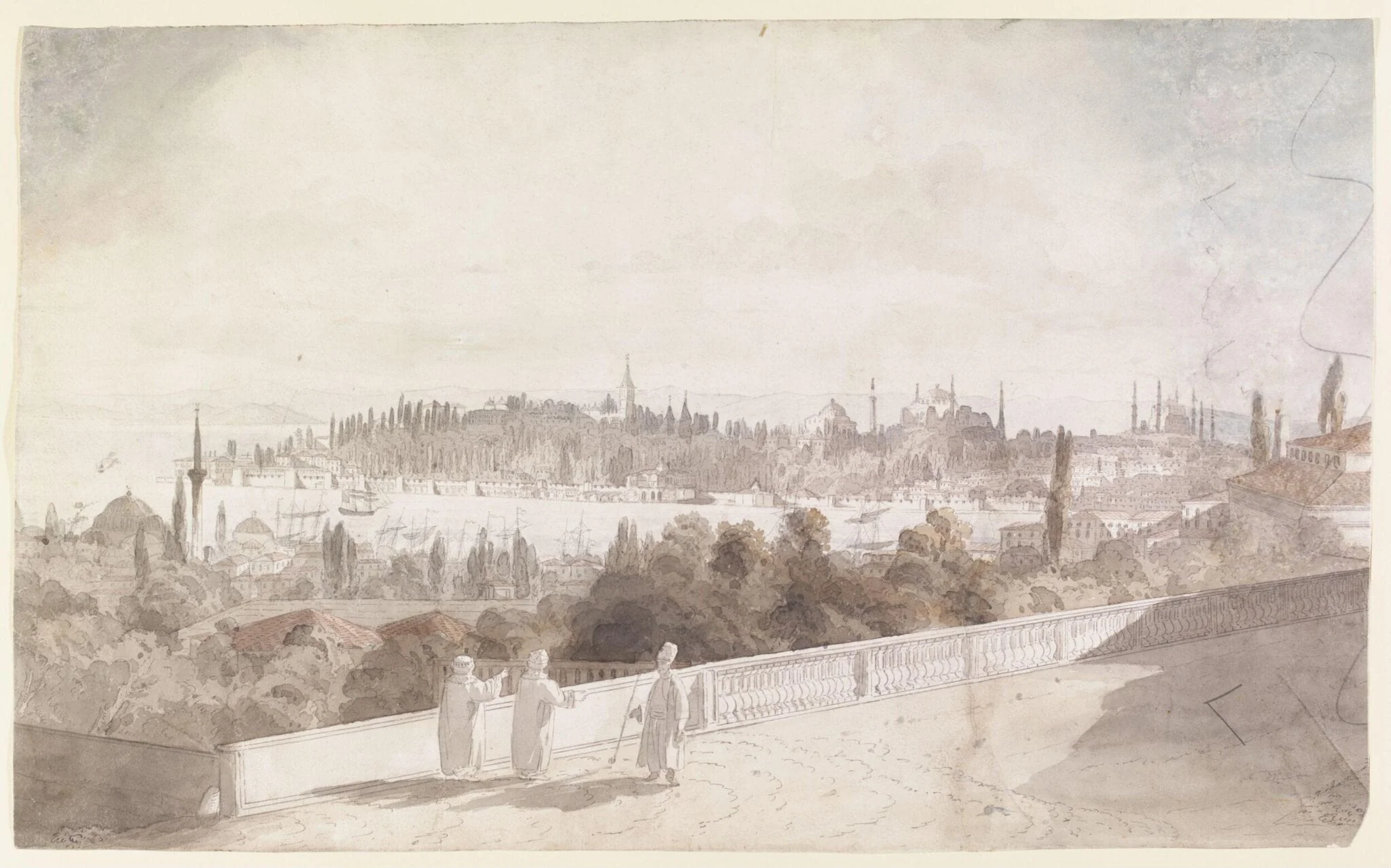 Constantinople from Pera, looking across the Golden Horn to Seraglio Point, detail