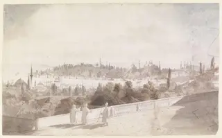 Constantinople from Pera, looking across the Golden Horn to Seraglio Point, by Michel-François Préaulx [Préaux], watercolor, 1810