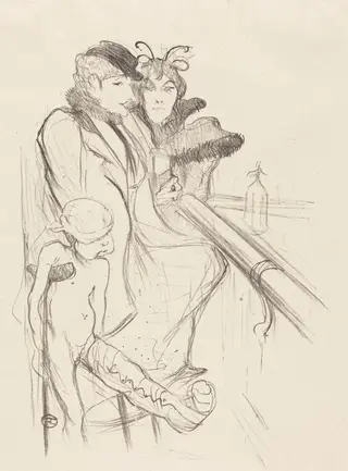 Wounded Eros (Eros vanné), by Henri de Toulouse-Lautrec, ink, 1894