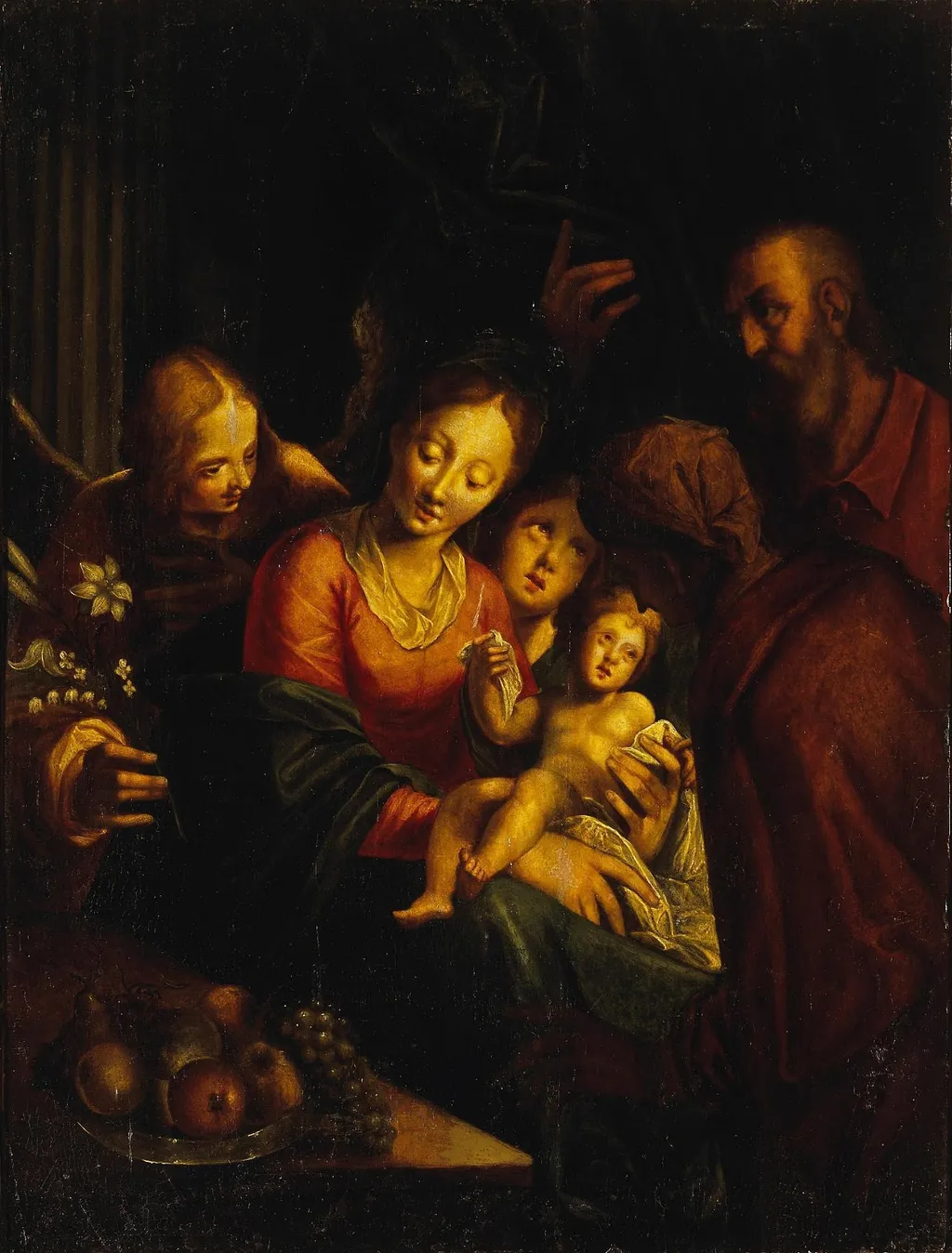 The Holy Family, by Hans von Aachen, oil, 1595