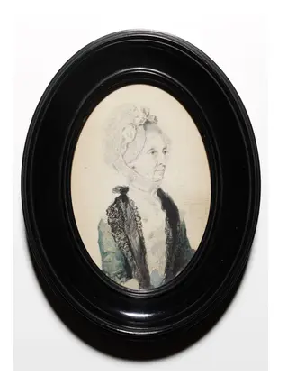 Portrait in watercolour of an unknown elderly woman, by Andrew van Rymsdyk, watercolor, 1780