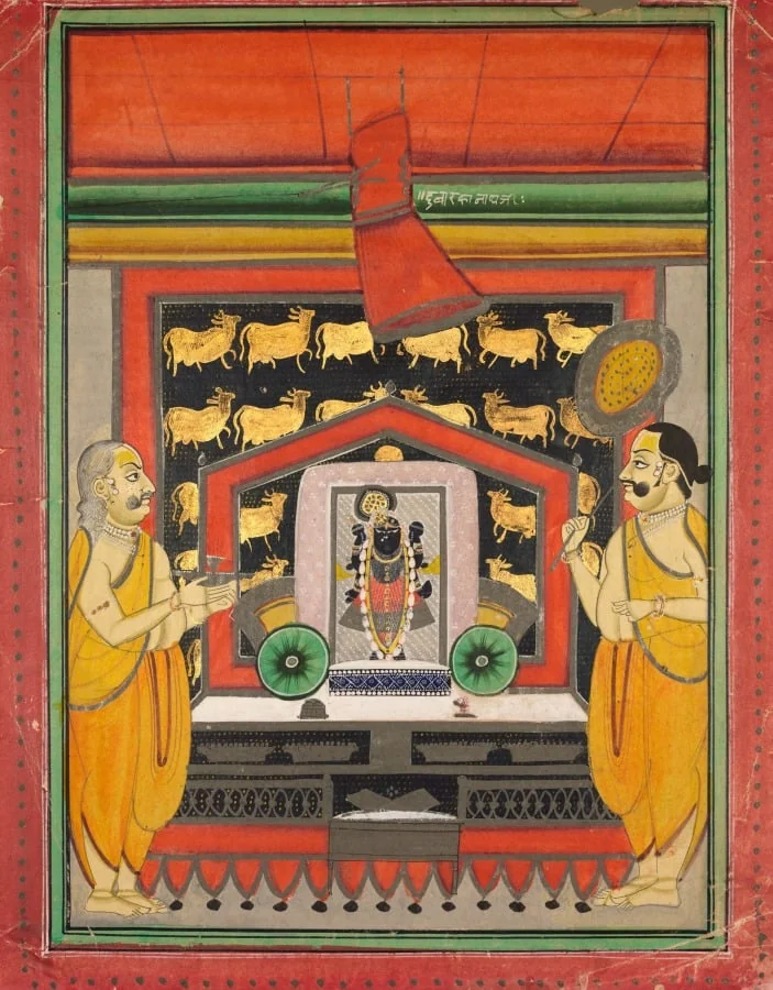 Worship of Dvaraka Nathji at Kankroli, detail