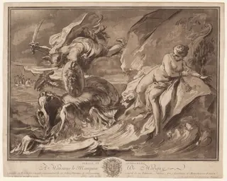 Persée et Andromede (Perseus and Andromeda), by François-Philippe Charpentier, ink, 1762