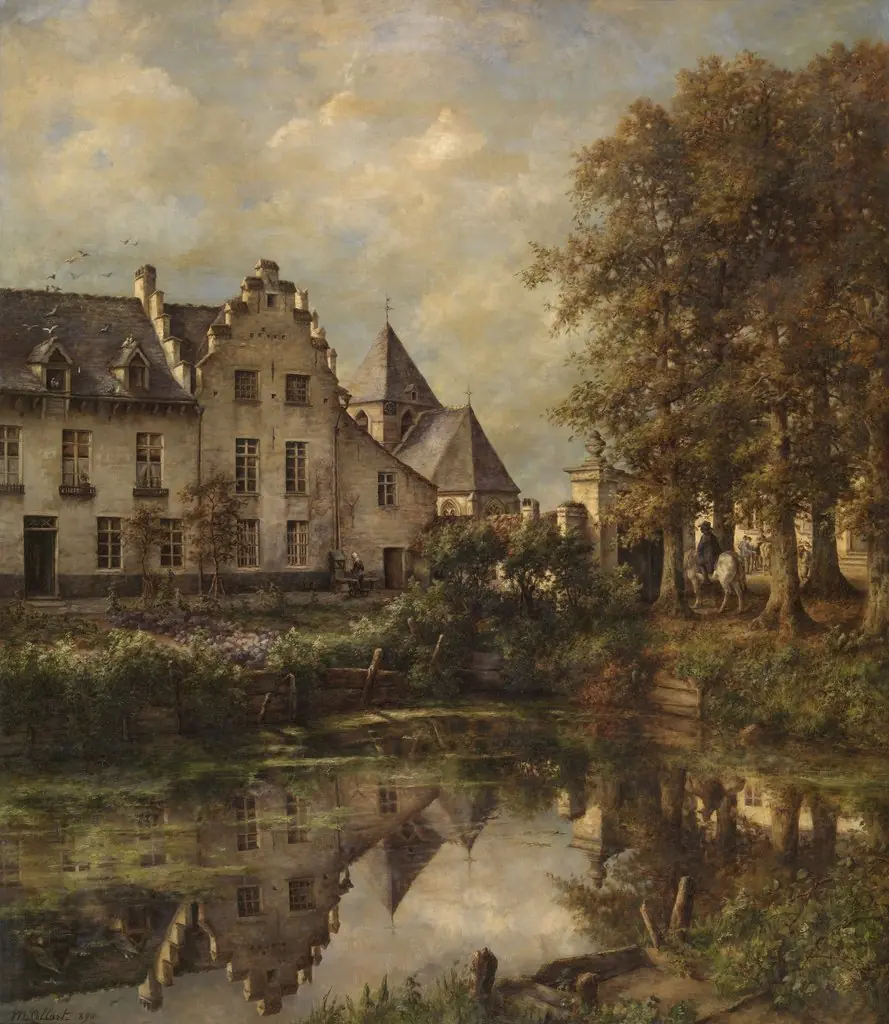 Hofstede in Brabant, by Marie Collart-Henrotin, oil, 1896