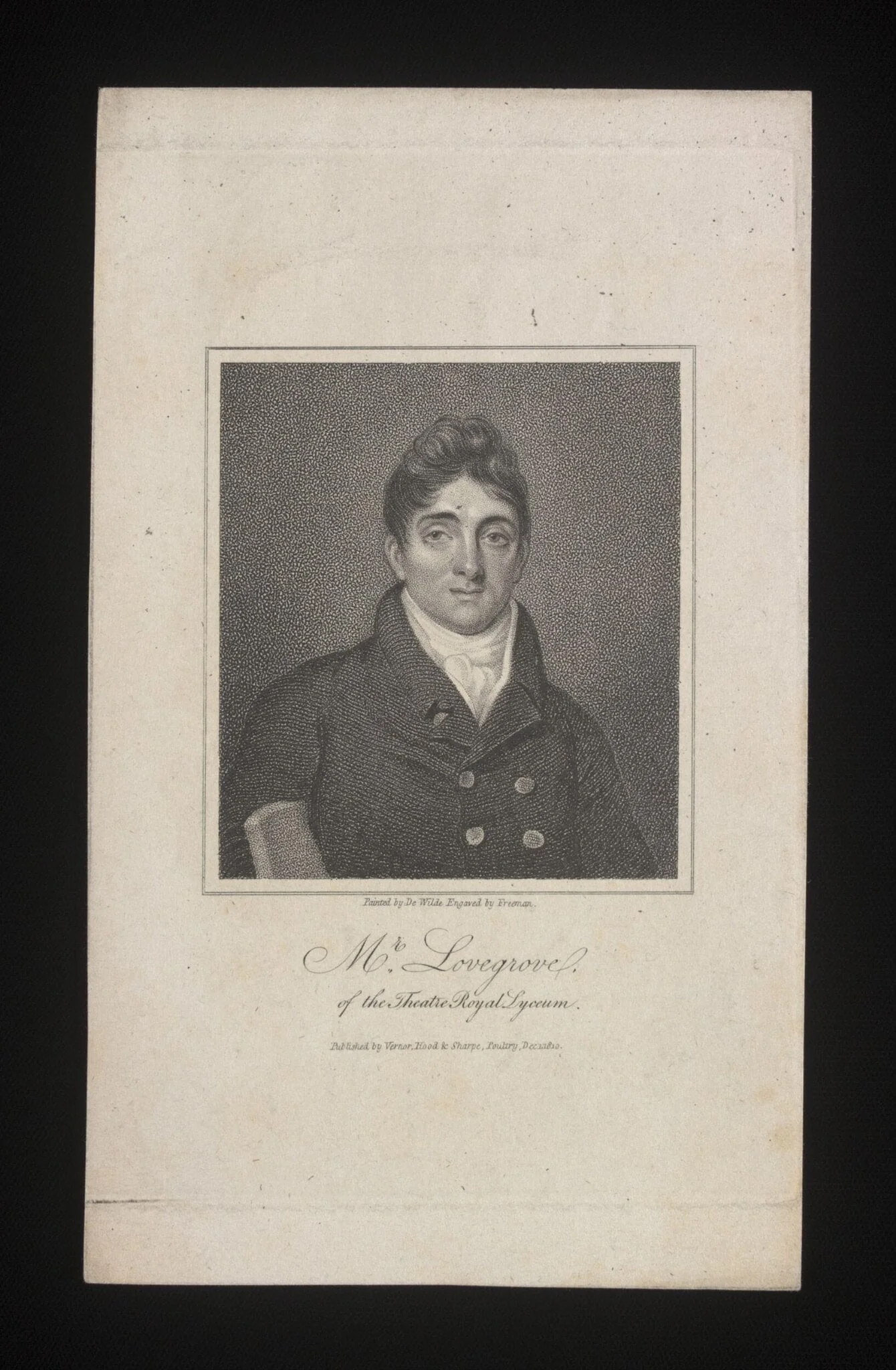 Mr Lovegrove of the Theatre Royal Lyceum, detail