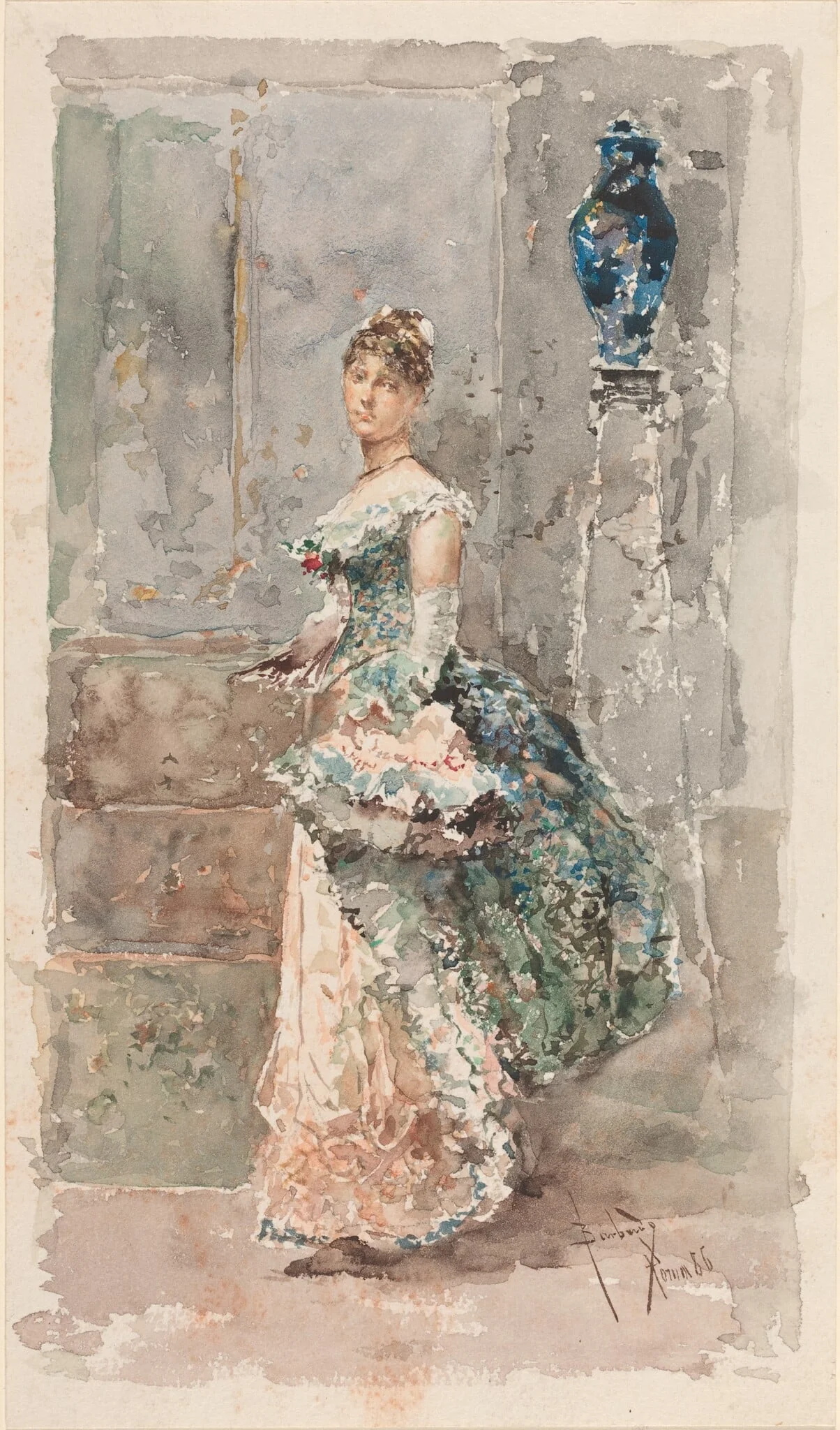 Lady in Formal Dress, detail