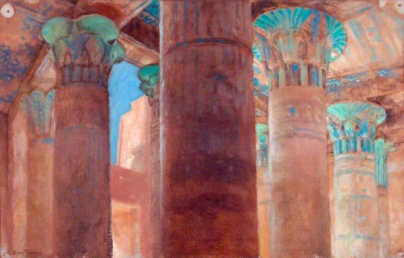 Study of Columns at Philae, detail