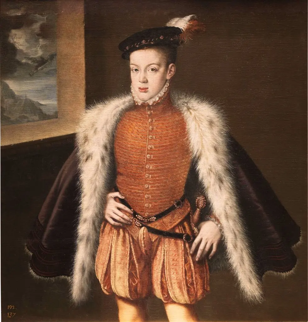 Prince Don Carlos, by Alonso Sánchez Coello, oil, 1555