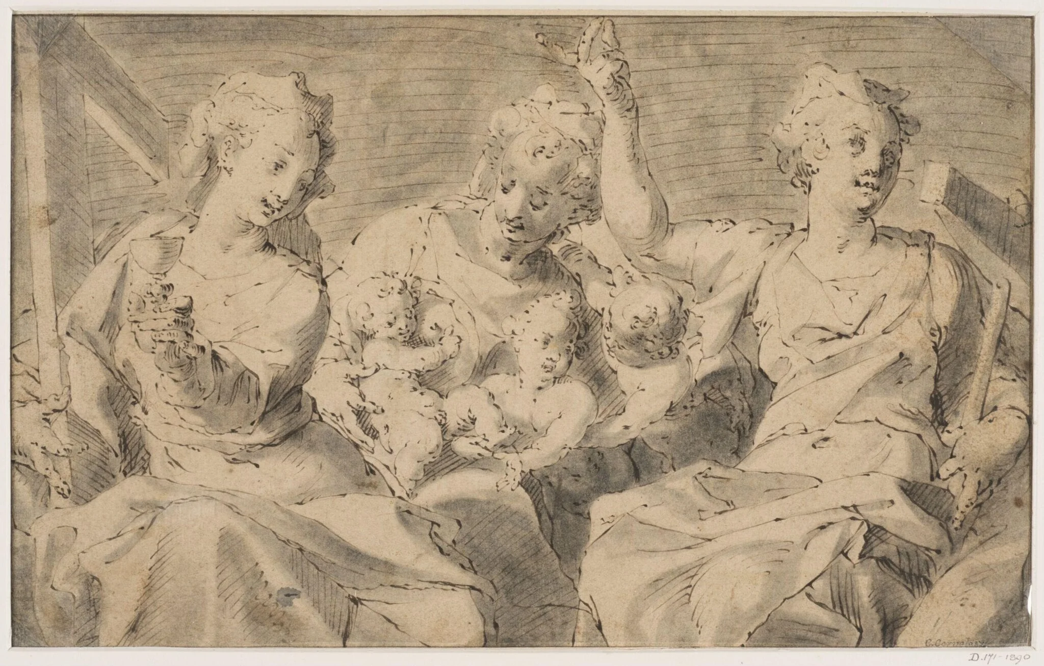 Faith, Hope and Charity, detail