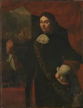 Portrait of Cornelis Jacobsz de Boer, Captain in the Navy, by Jan van Neck, unspecified, 1674