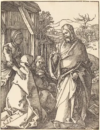 Christ Taking Leave from His Mother, by Albrecht Dürer, ink, 1510