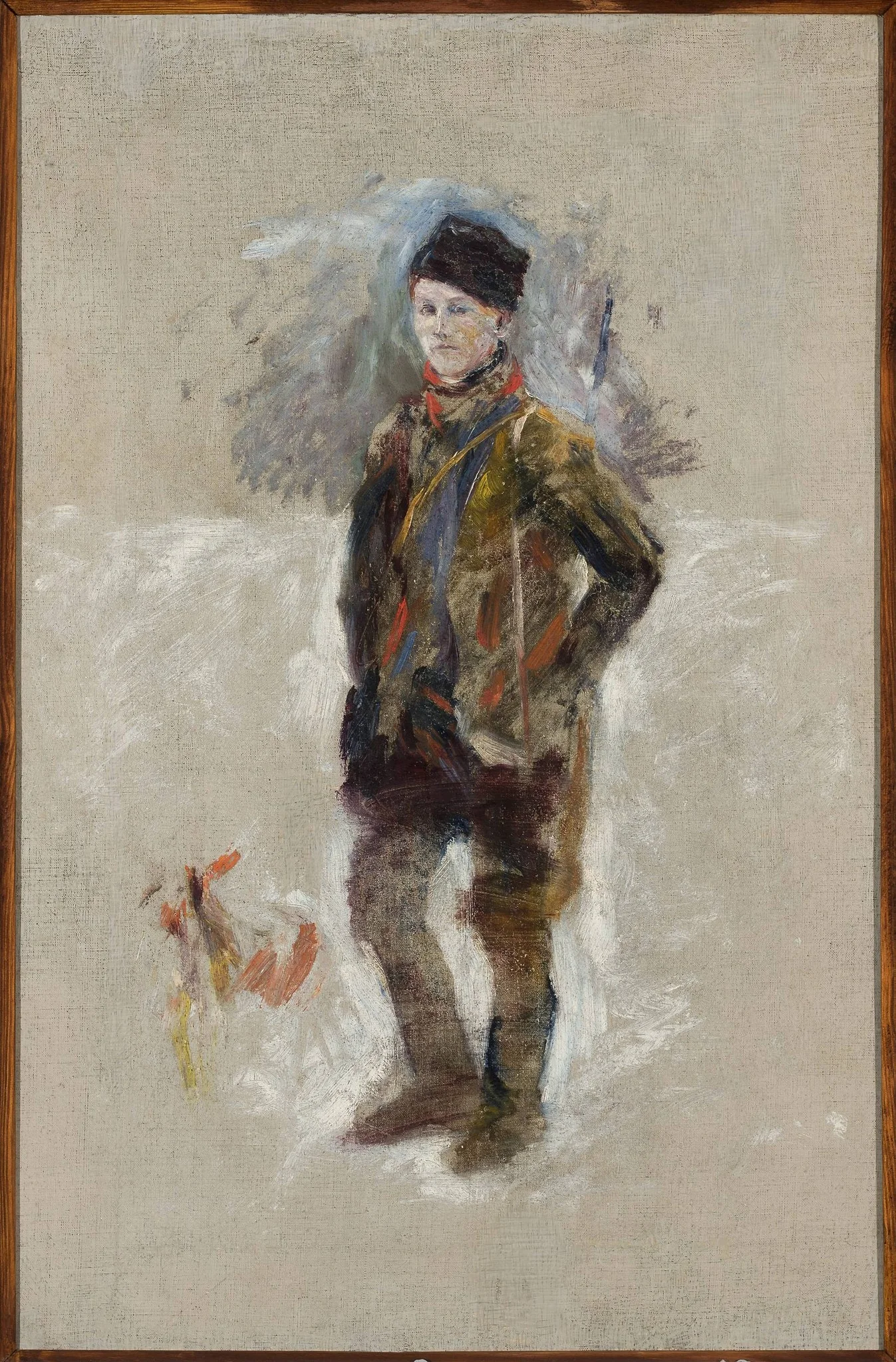 Portrait of Gościmiński, sketch, detail