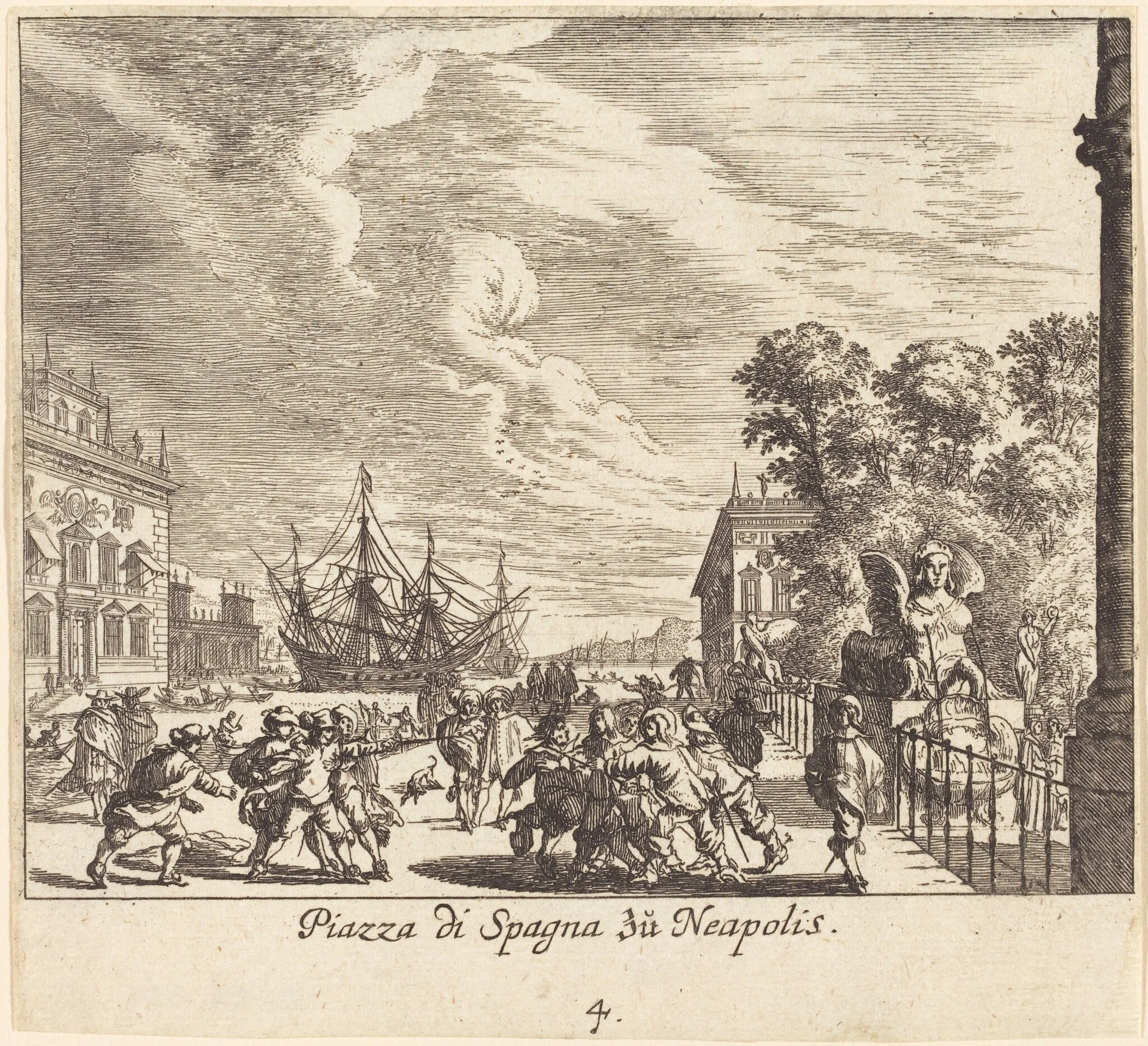 Piazza di Spagna, Naples, detail