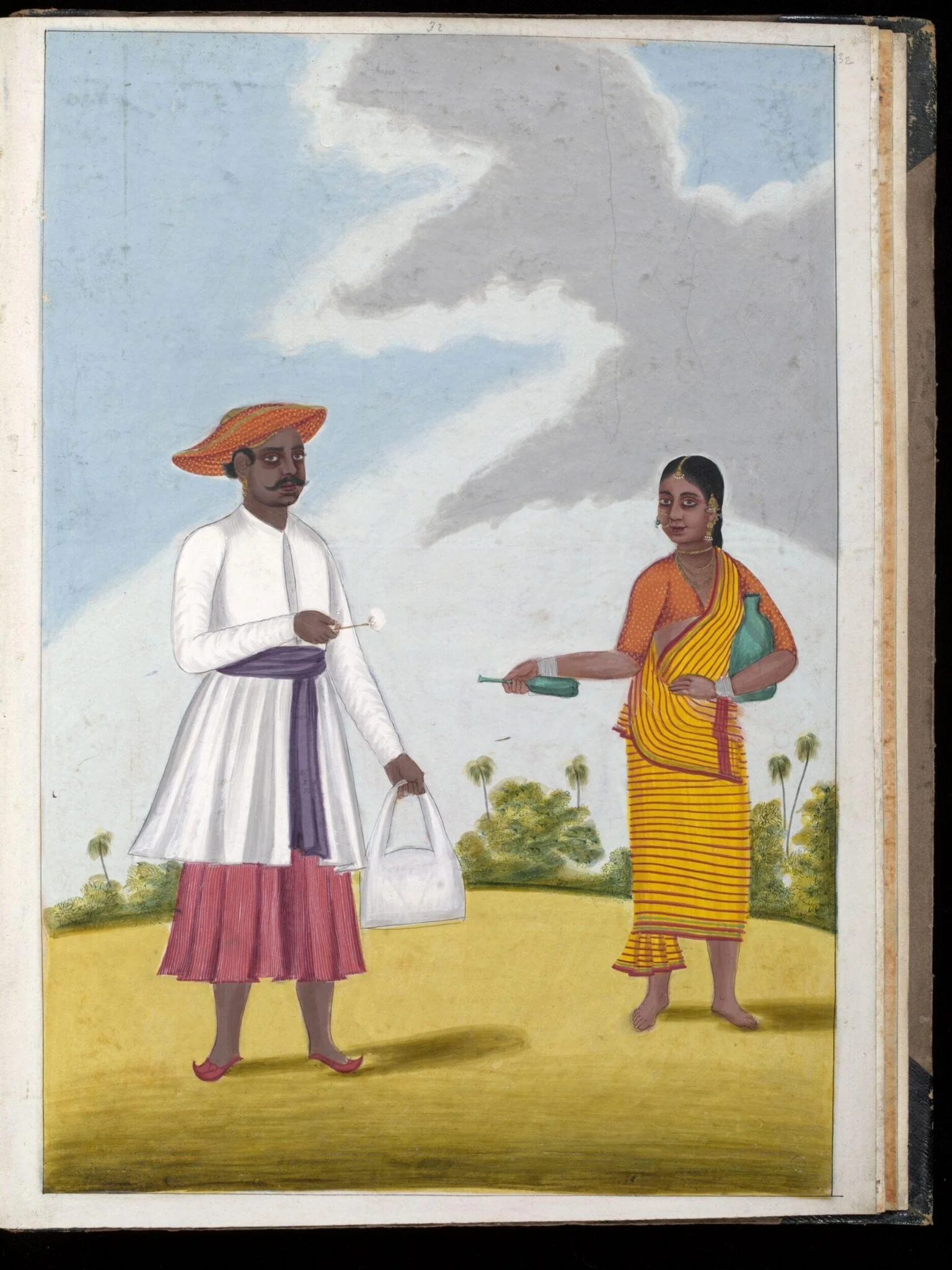 A perfume-seller and his wife, detail