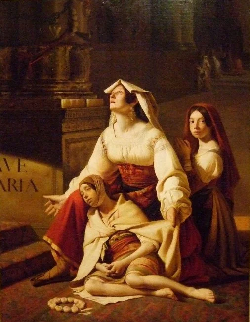 Le voeu à la madone, detail