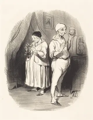 L'Oeil du maitre, by Honoré Daumier, ink, 1842