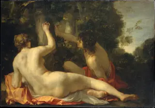 Angelica and Medoro, by Jacques Blanchard, oil, 1630