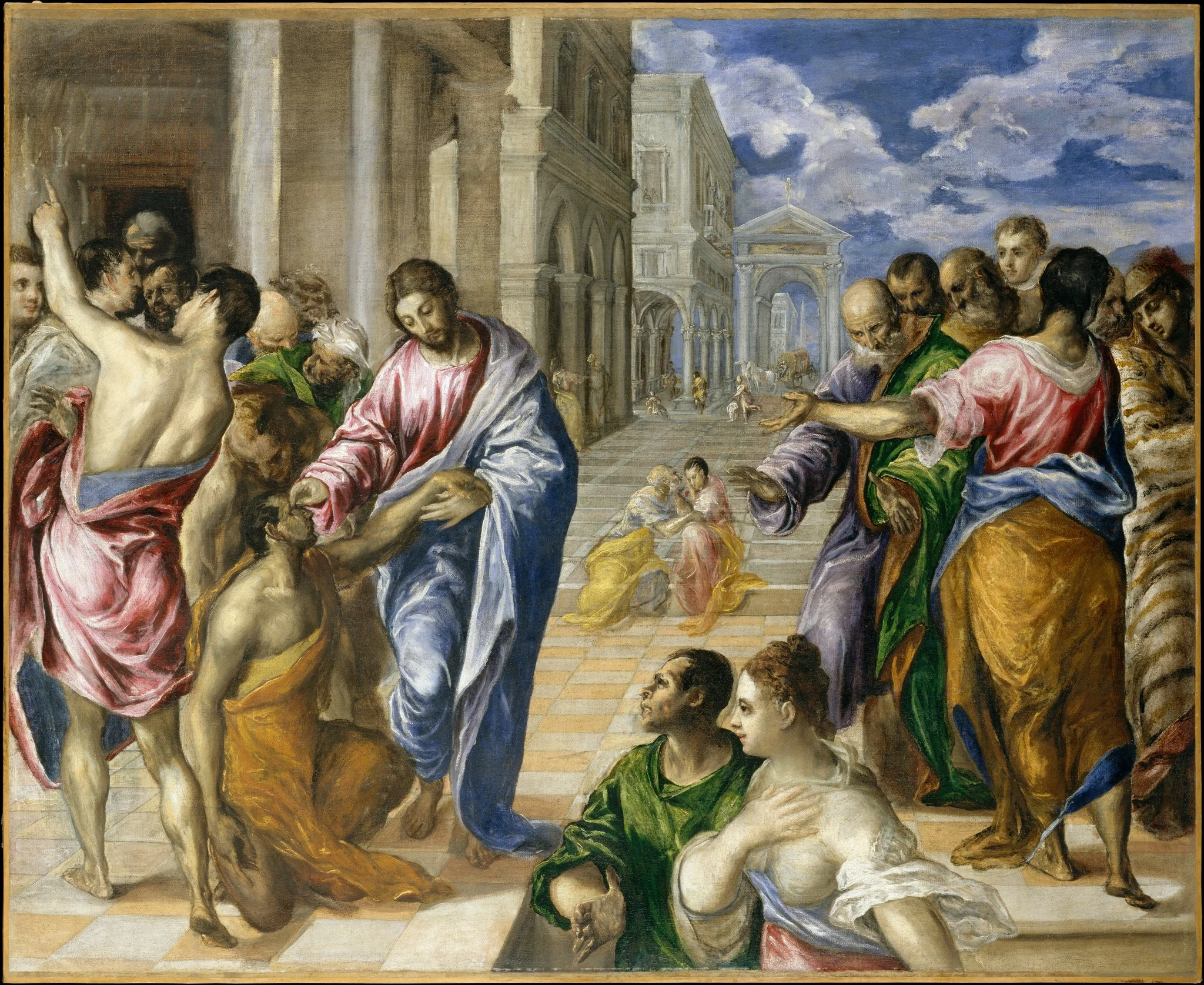 Christ Healing the Blind, detail
