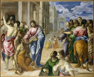 Christ Healing the Blind, by El Greco, oil, 1570