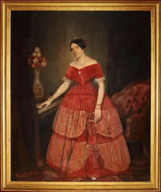 Retrato de Manuelita Rosas, by Prilidiano Pueyrredón, oil, 1851