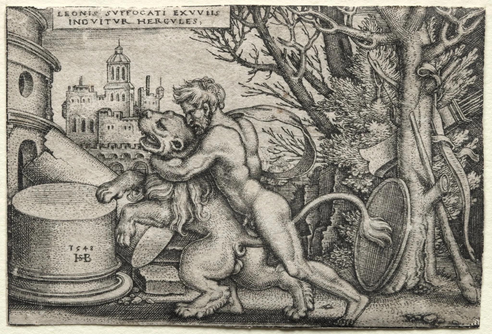 The Labors of Hercules: Hercules Strangling the Nemean Lion, detail