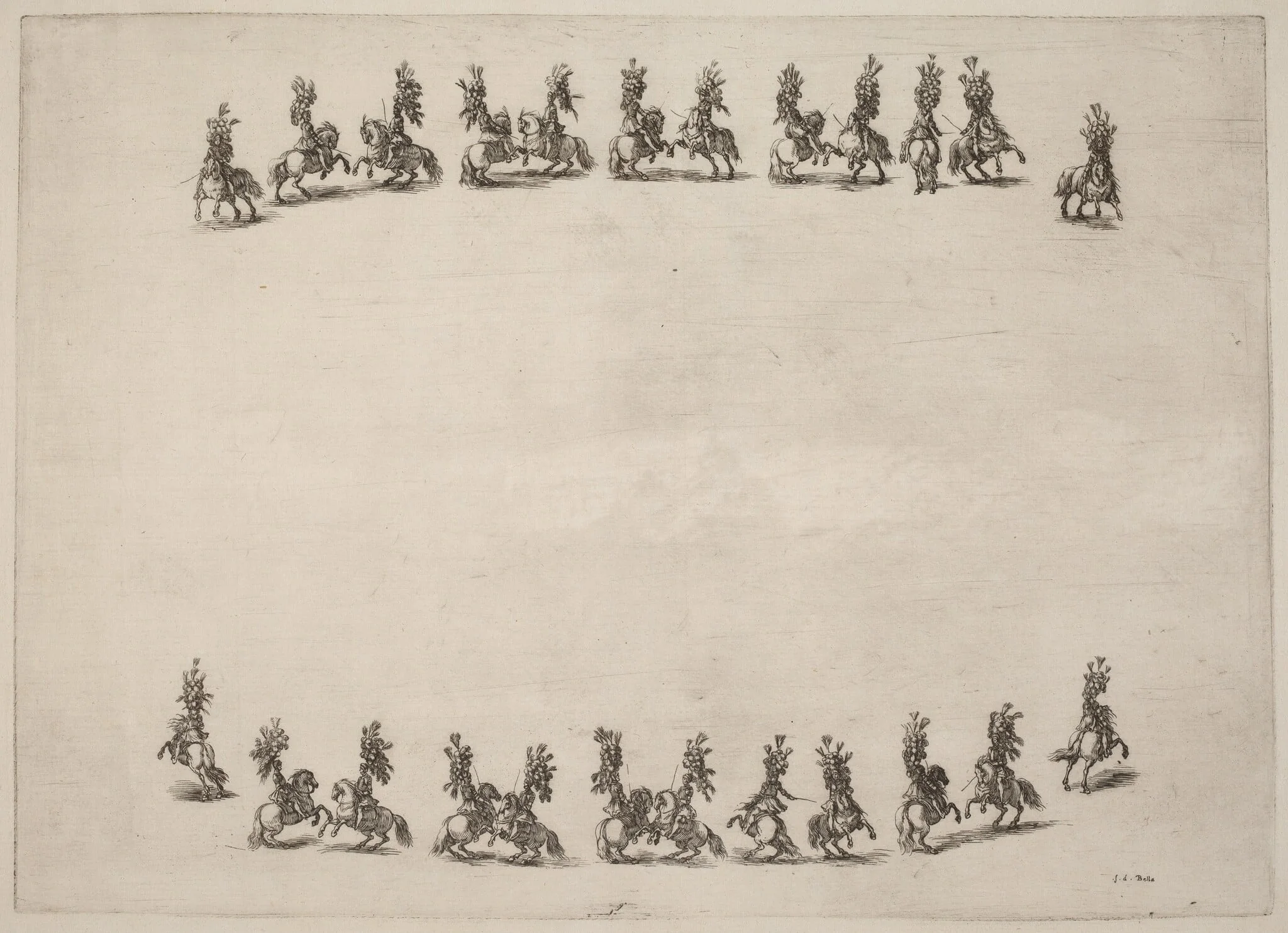 Twenty-Four Cavorting Cavaliers, detail
