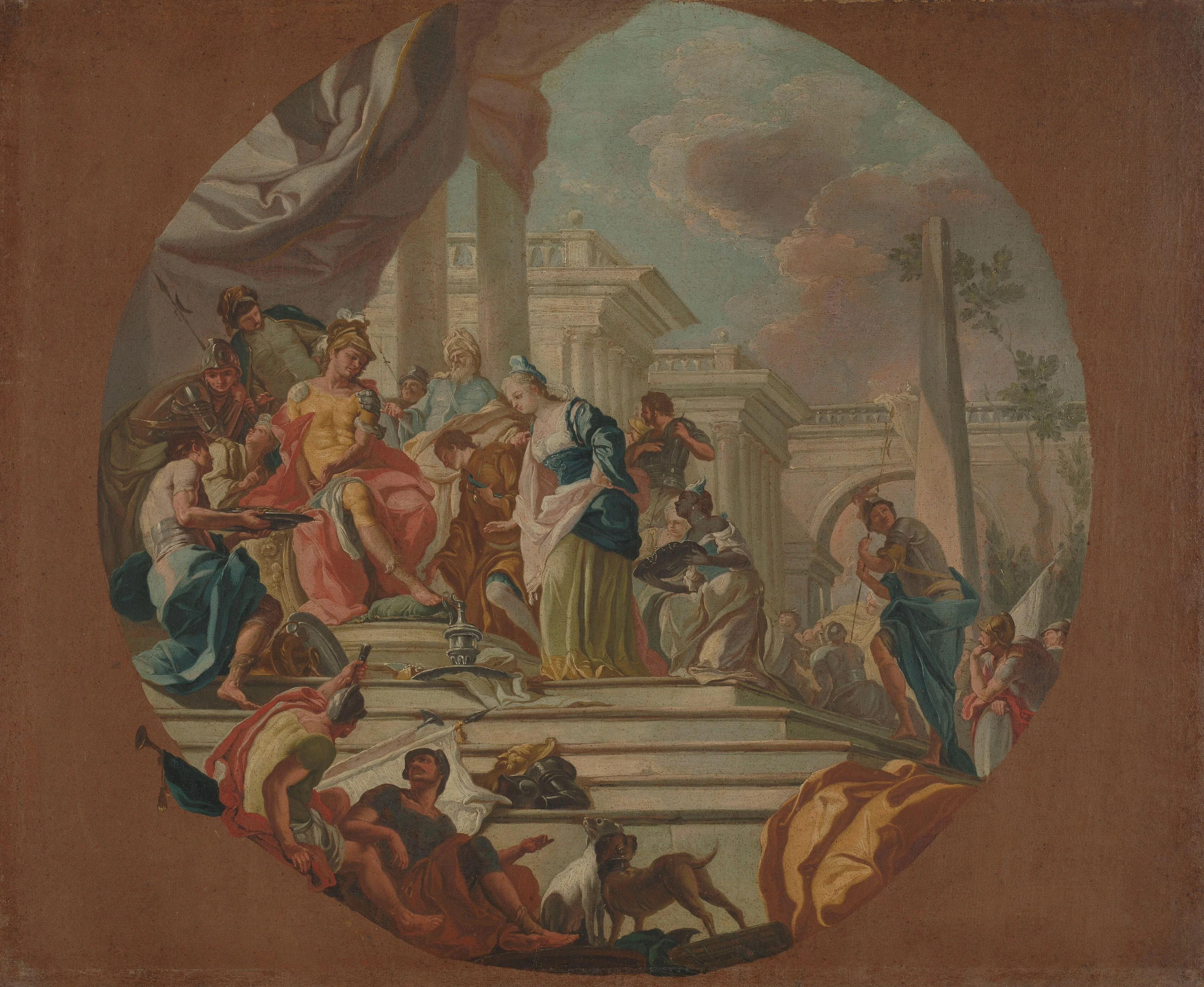 The Continence of Scipio, detail