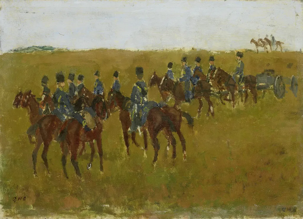 Artillery on Maneuver, by George Hendrik Breitner, oil, 1901