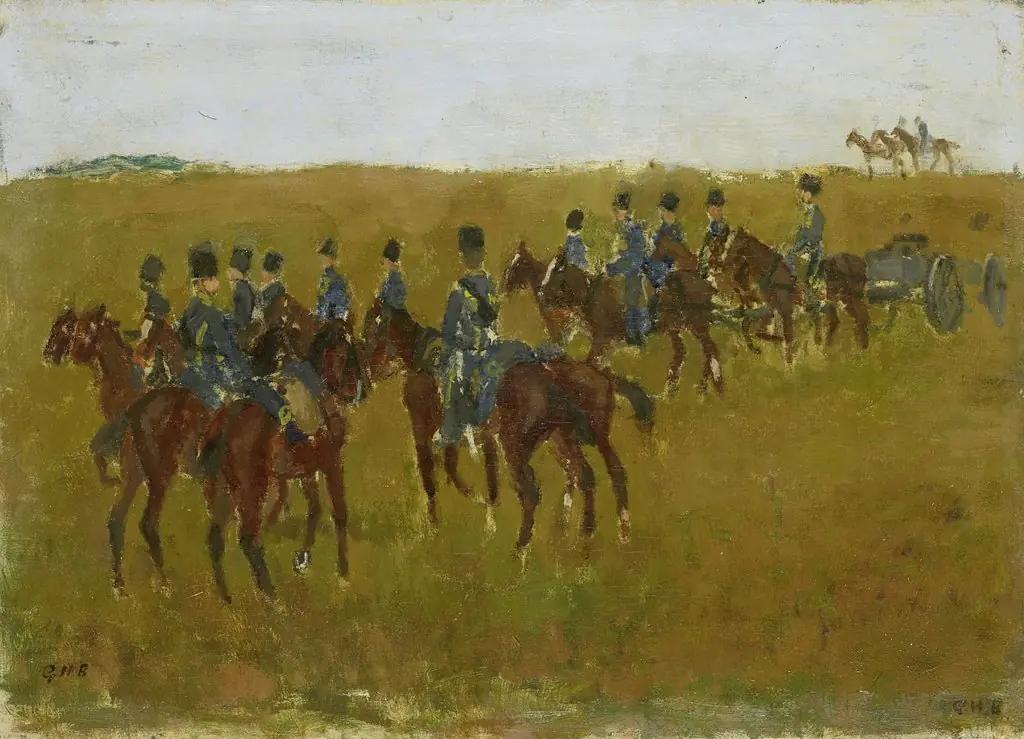 Artillery on Maneuver, by George Hendrik Breitner, oil, 1901