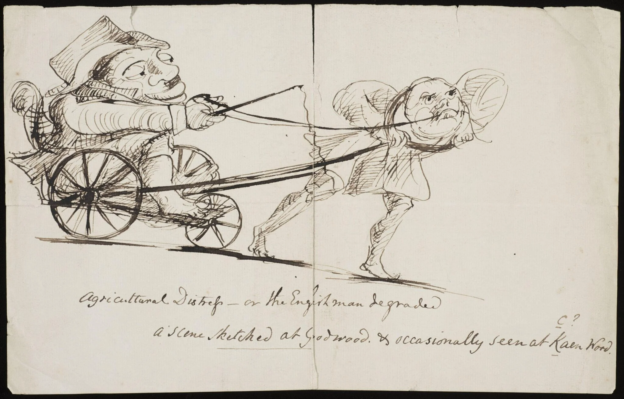 Agricultural Distress - or the Englishman degraded, detail