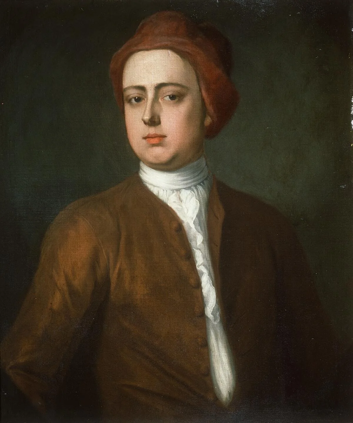 Portrait of a gentleman in red turban, detail