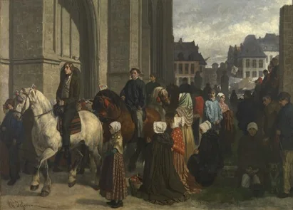 The pilgrimage of Saint Guido in Anderlecht, detail