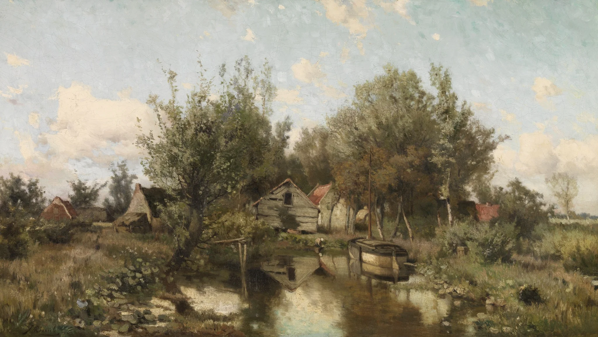 Landscape near Waasmunster, detail