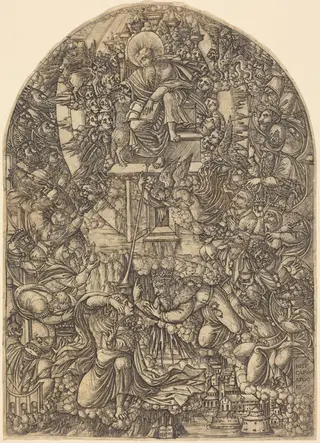 Saint John Summoned to Heaven, by Jean Duvet, ink, 1551