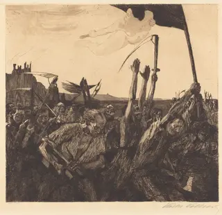 Revolt (Aufruhr), by Käthe Kollwitz, ink, 1899