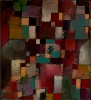 Redgreen and Violet-Yellow Rhythms, by Paul Klee, unspecified, 1920