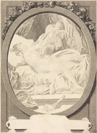 La  Chemise enlevée, by E. Guersant, ink, 1782