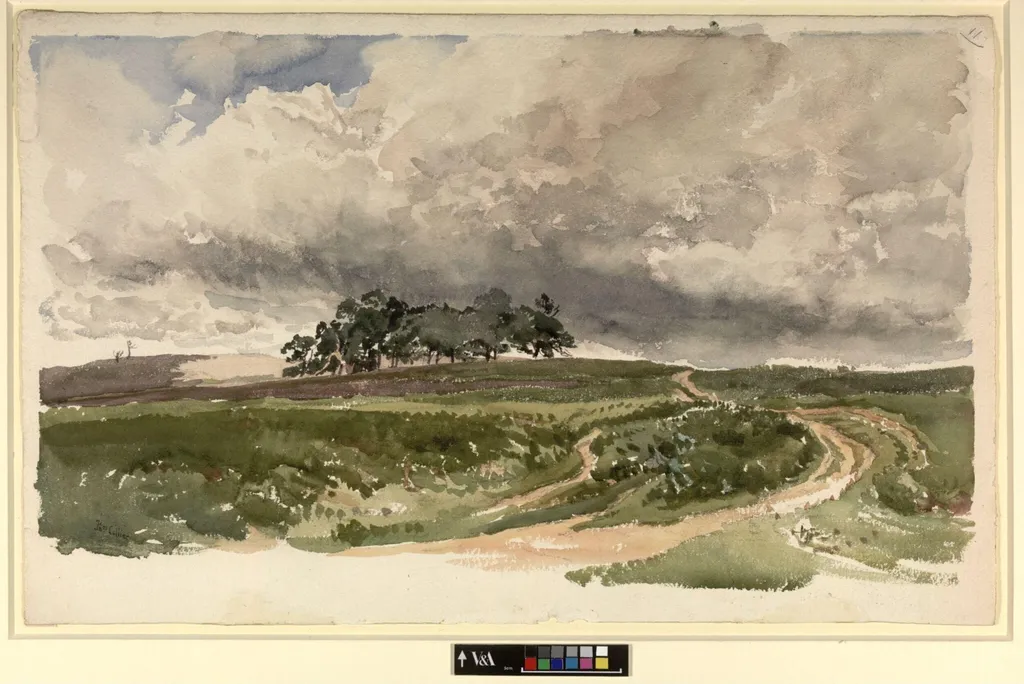 A Heath Scene, by Evert Collier, watercolor