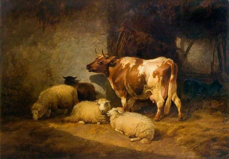 A Cow and Sheep, detail