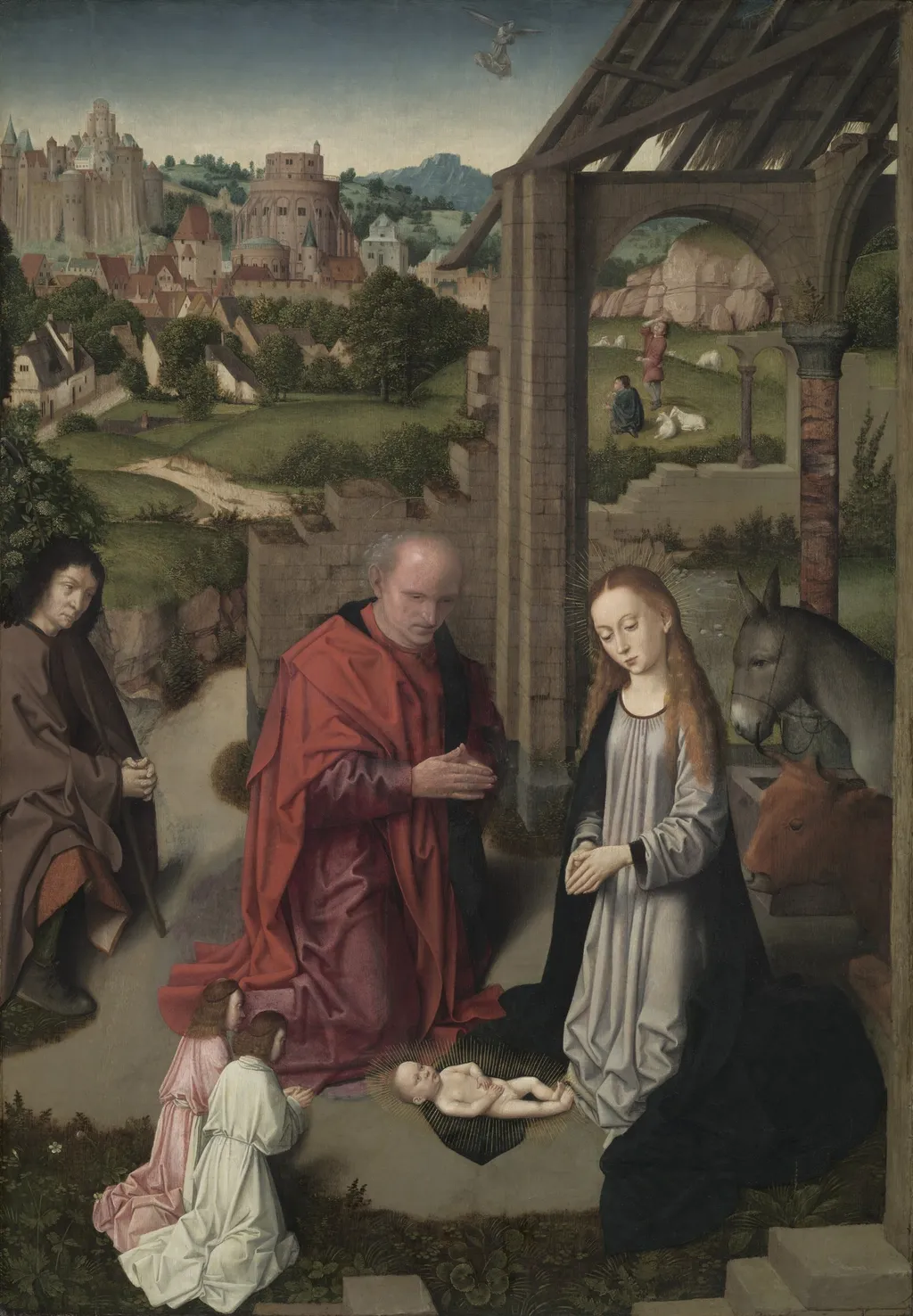 The Nativity, by Gerard David, oil, 1494