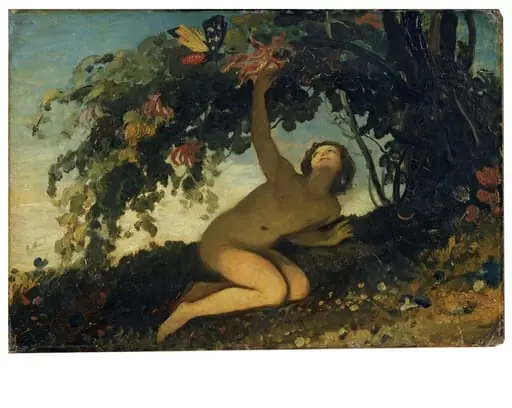 Ariel: 'Where the Bee Sucks...', by Joseph Severn, oil, 1831