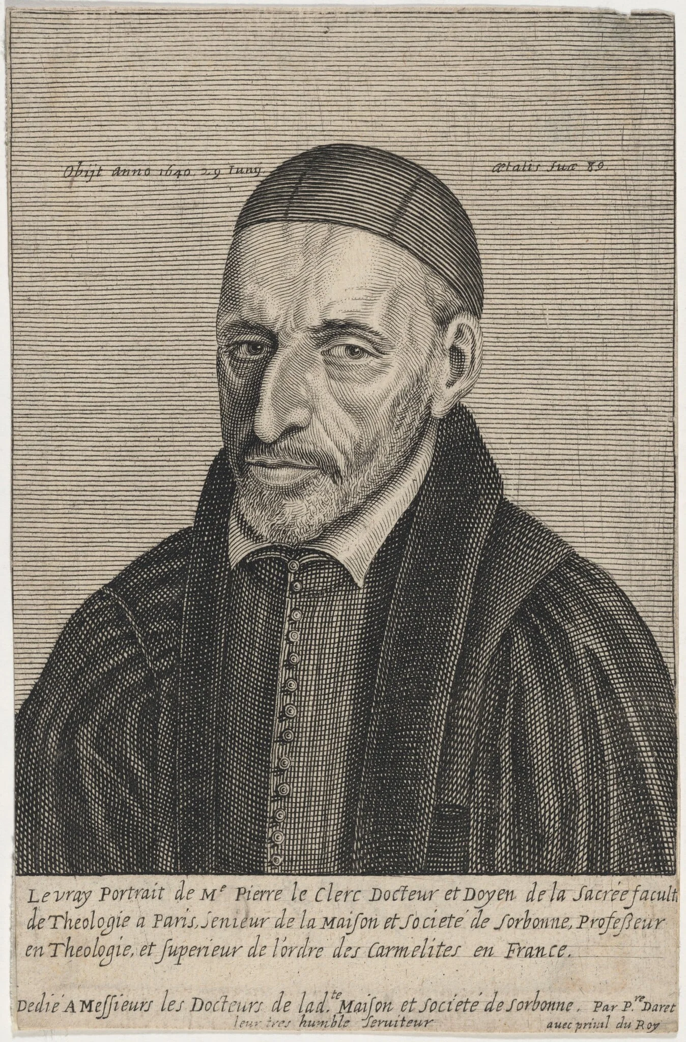 Pierre le Clerc, Doctor of Theology in Paris, detail