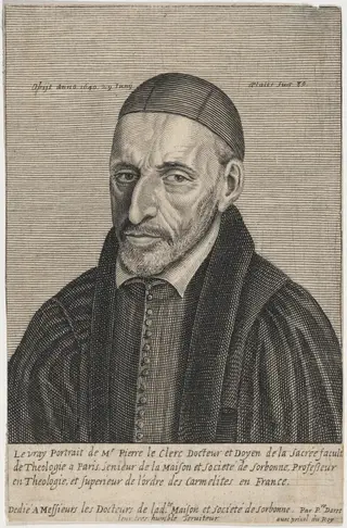 Pierre le Clerc, Doctor of Theology in Paris, by Pierre Daret de Cazeneuve, ink, 1641
