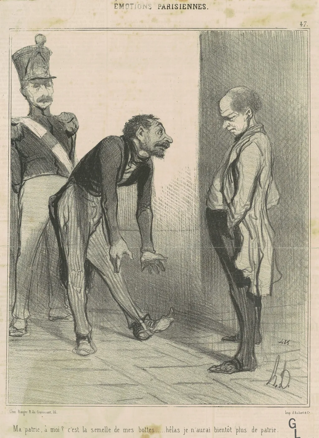 Ma patrie, a moi?..., by Honoré Daumier, ink, 1842